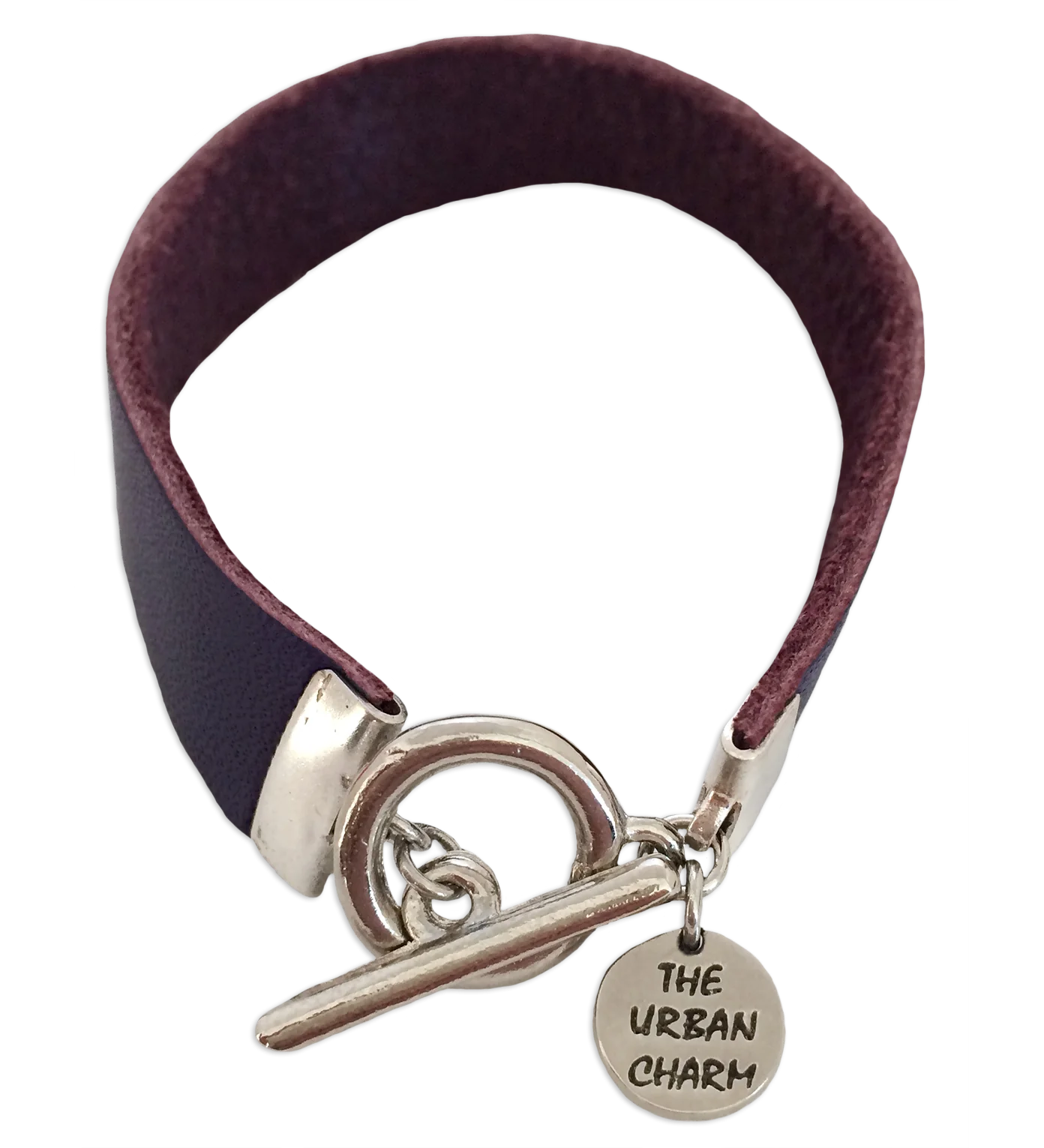 Purple Leather Color Band Bracelet