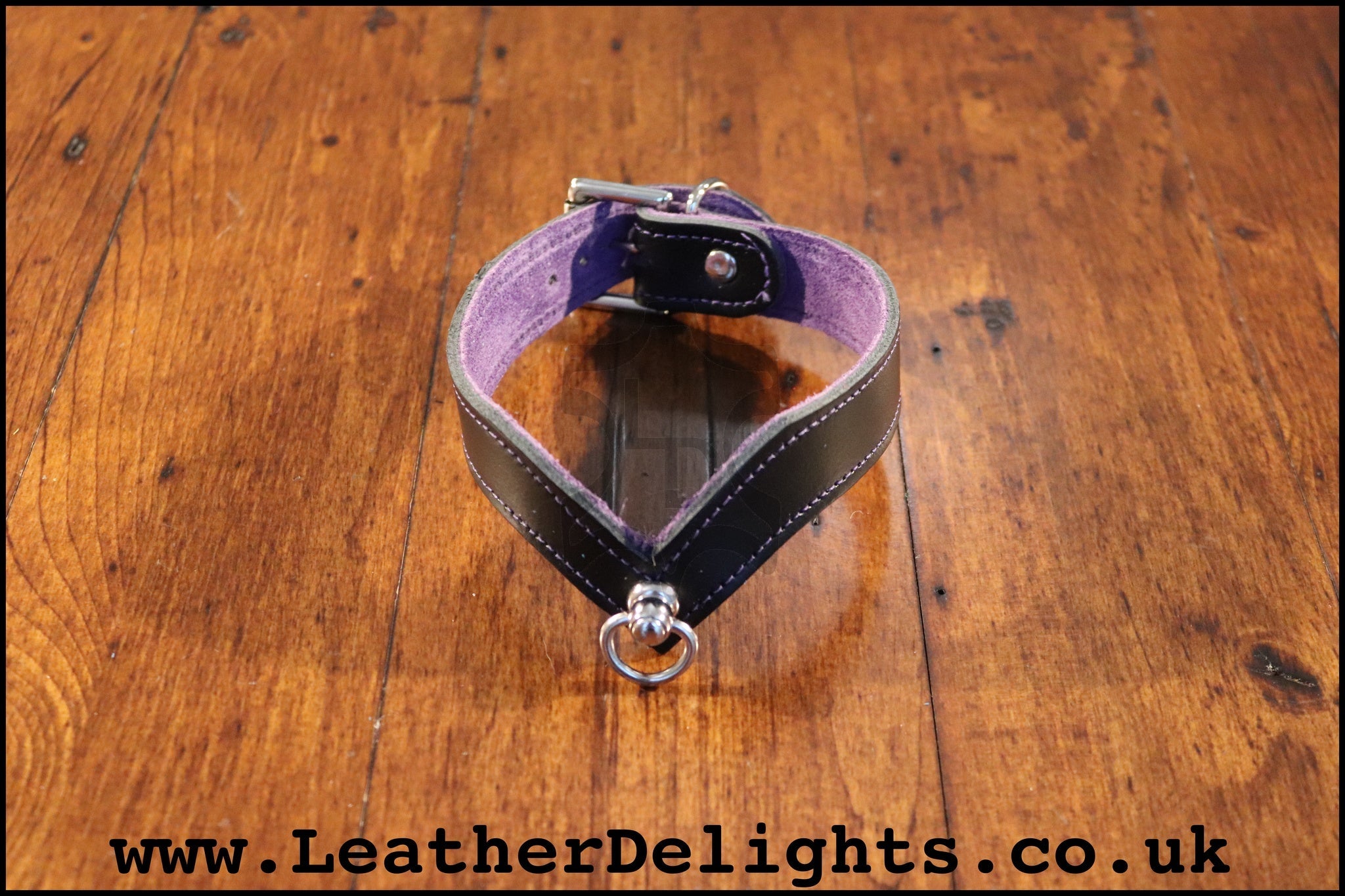 Black Wishbone Collar with Suede Lining