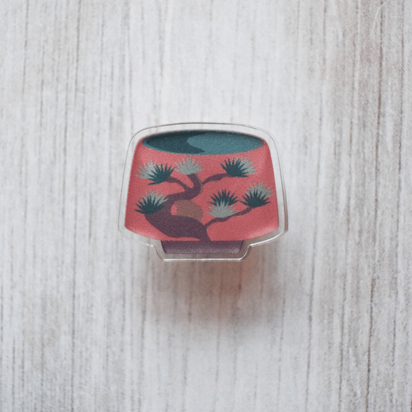 Tea Cup Bonsai Tree Pin