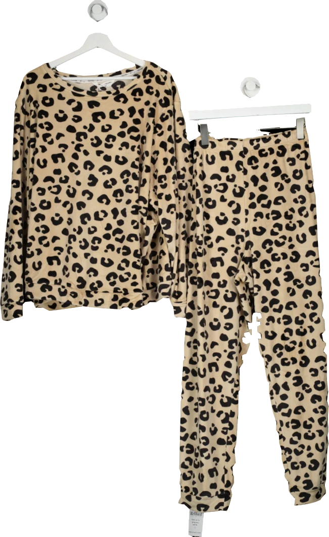 Tu Clothing Brown Leopard Print Soft Pyjamas Top UK 24