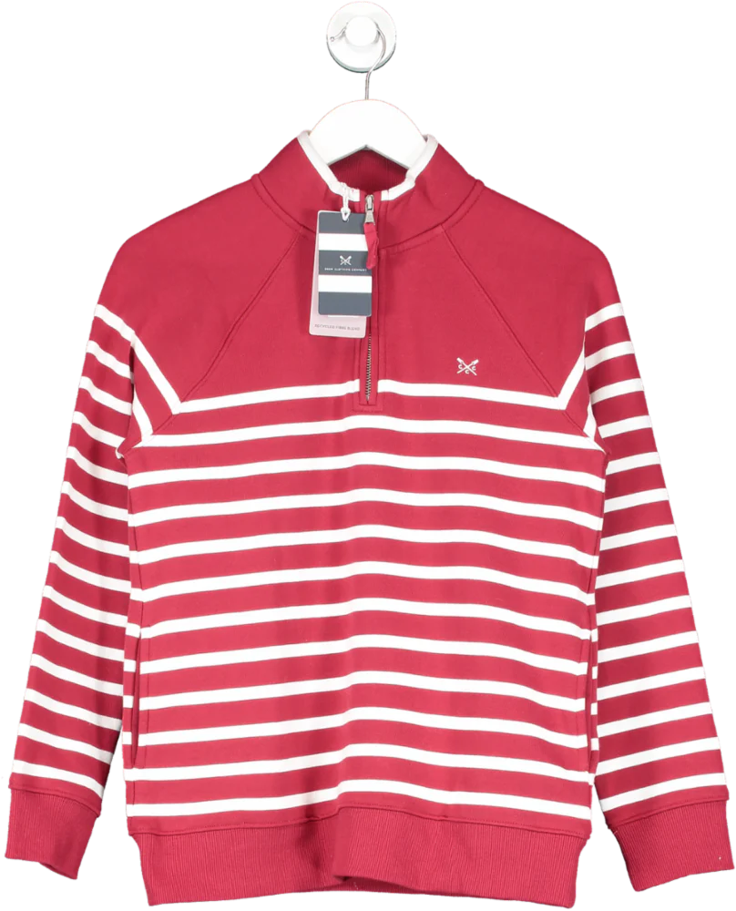 Crew Clothing Company Red Half Zip Sweatshirt UK 6