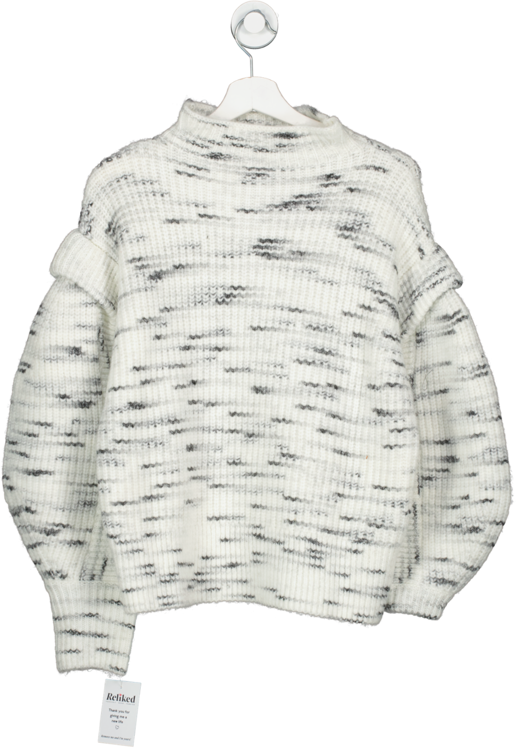 Varley White Belgrave Dalmation Knit Jumper UK S