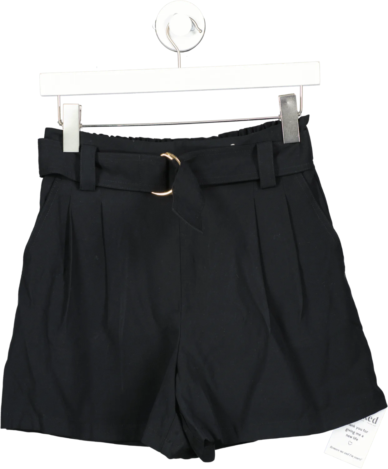 TU clothing Black Belted Shorts UK 8