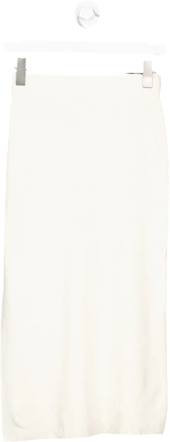 madness clothing Cream Slit Midi Skirt UK S