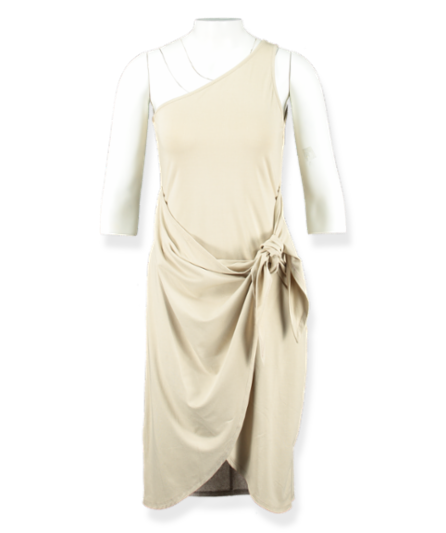 AUDREY LEIGHTON SAGE GREEN OFF SHOULDER DRESS UK S