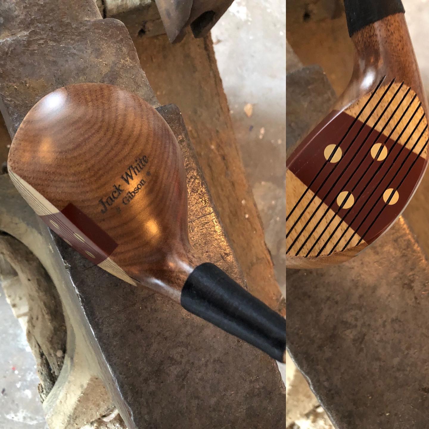 Tad Moore - Jack White Supreme Deep Face Persimmon Hickory shafted Driver 12º