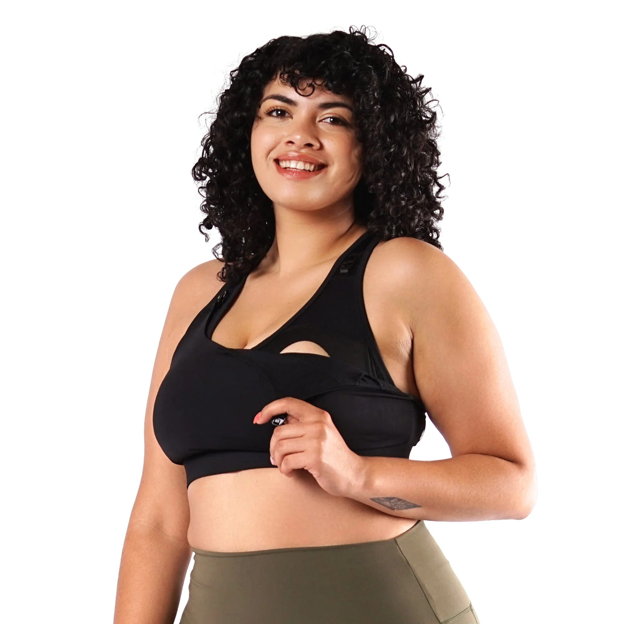 Athena 3.0 Nursing Sports Bra - Black (Final Sale)