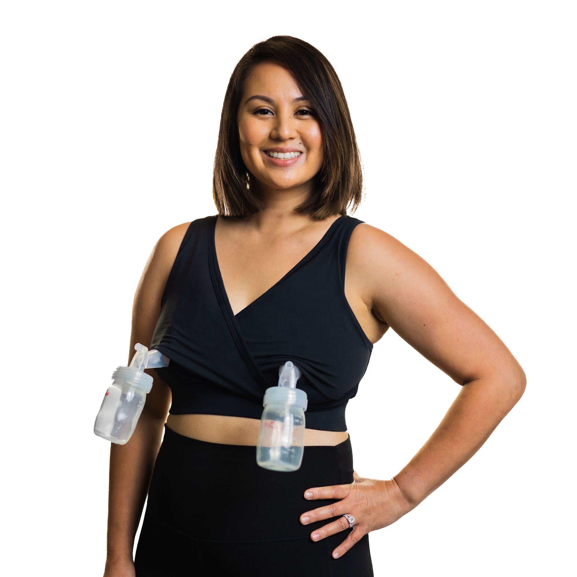 Everyday Luxe 2.0 Nursing & Hands-Free Pumping Bra - Black (Final Sale)