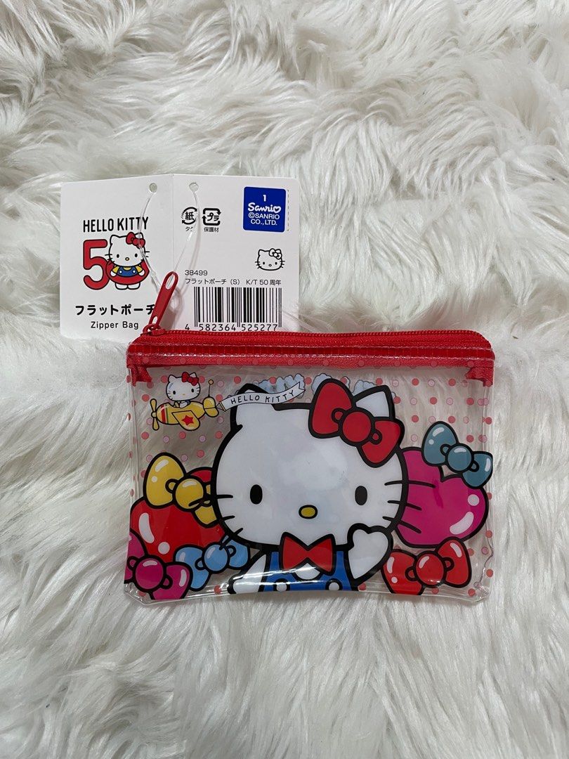 Hello Kitty 50th Anniversary Flat Zipper Pouch