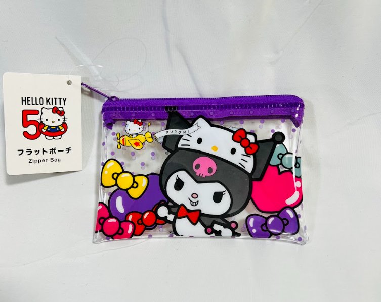 Kuromi Flat Zipper Pouch (HK 50th Anniversary)