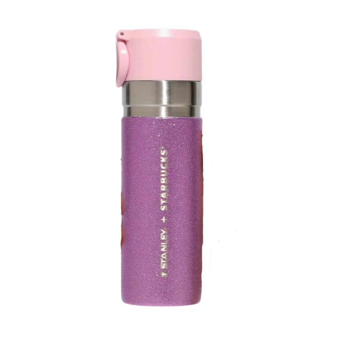 Starbucks Japan & Stanley Cherry Blossom Stainless Steel Tumbler with Purple Glitter