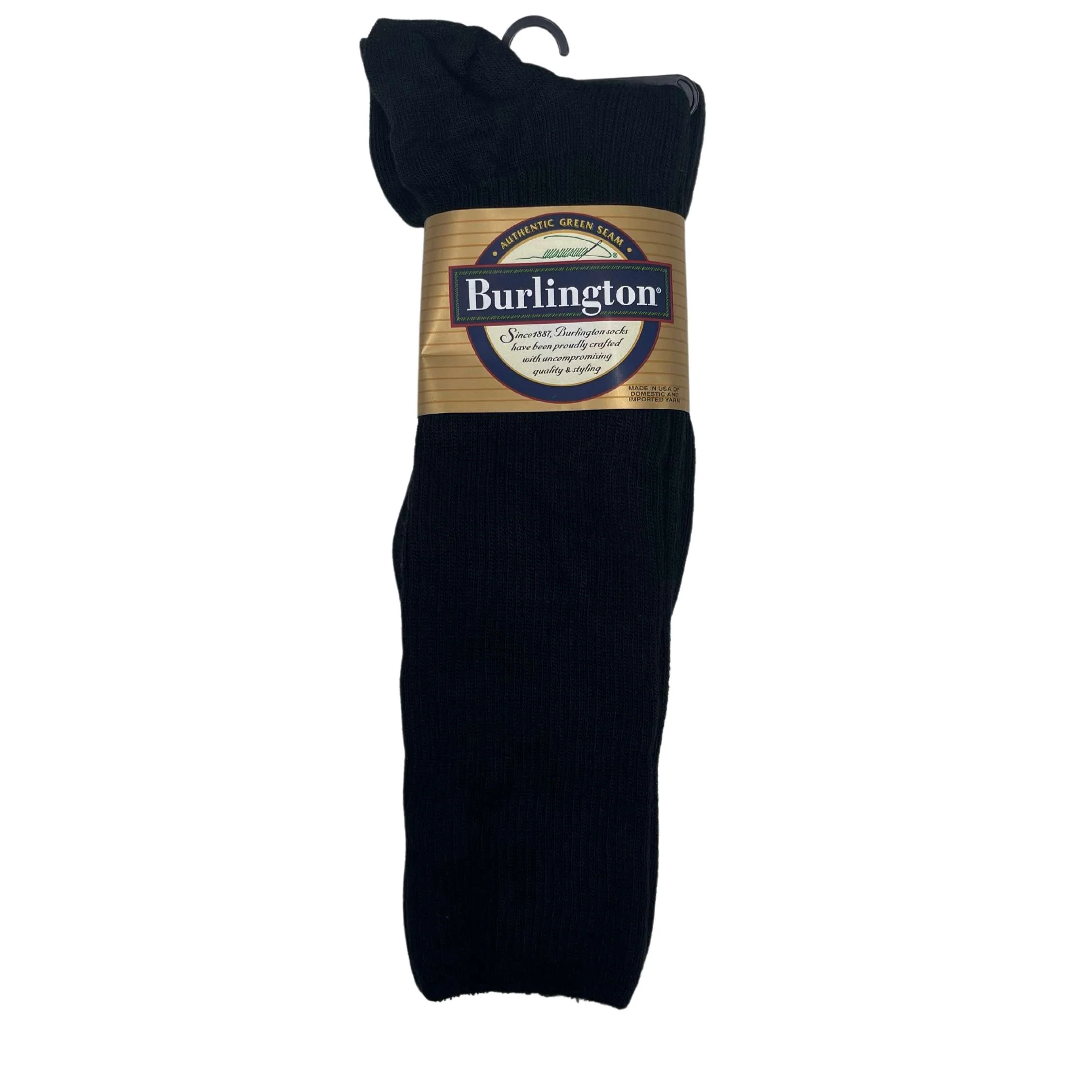 BURLINGTON DRESS ACRYLIC CREW SOCK - BLACK