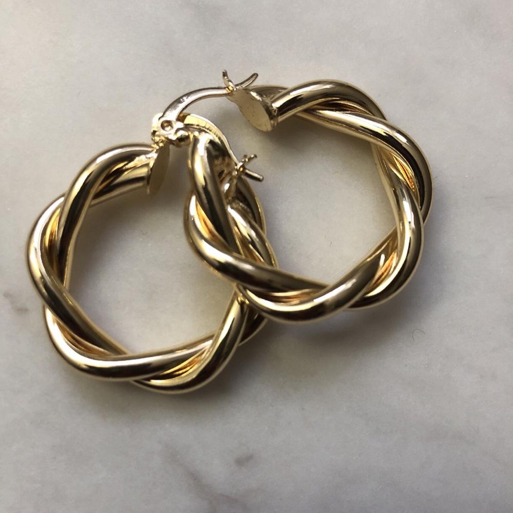 Twisted Hoop Earrings