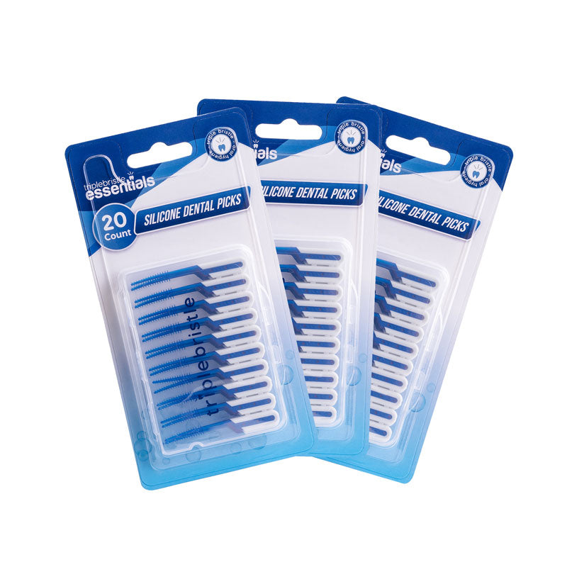 Triple Bristle Silicone Dental Picks