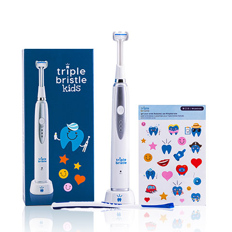 Triple Bristle Kids 3-sided Sonic Electric Toothbrush