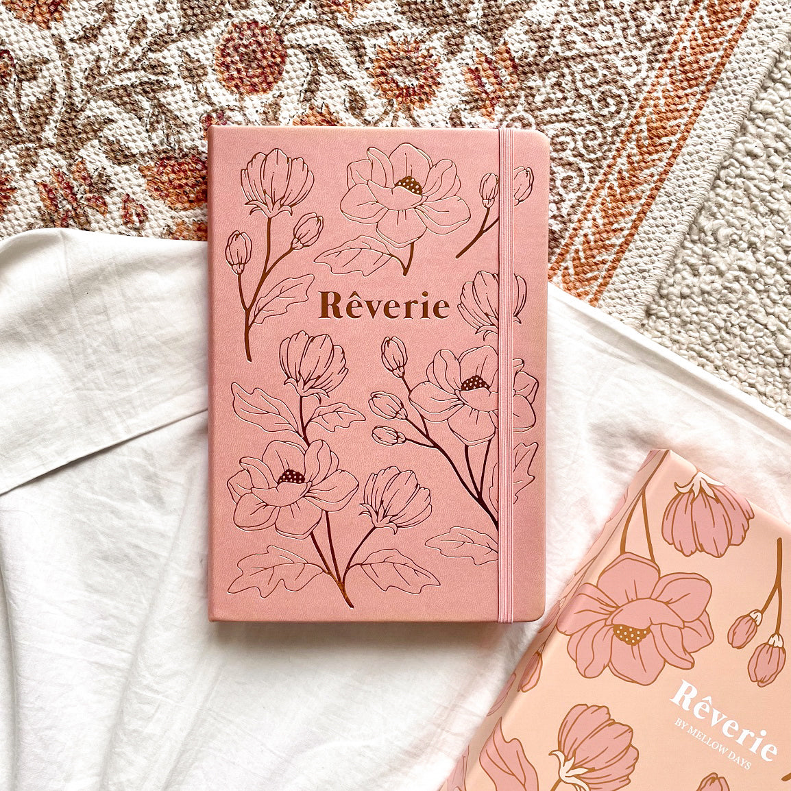 Rêverie Journal - "Floral Collection" Dusty Pink