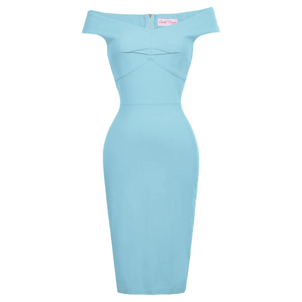 Seckill Offer⌛1950s Retro Off-Shoulder Hip-Wrap Slim Bodycon Dress