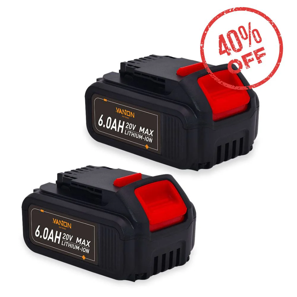 For Dewalt 20V Battery 6.0Ah Replacement | DCB205 Batteries 2 Pack