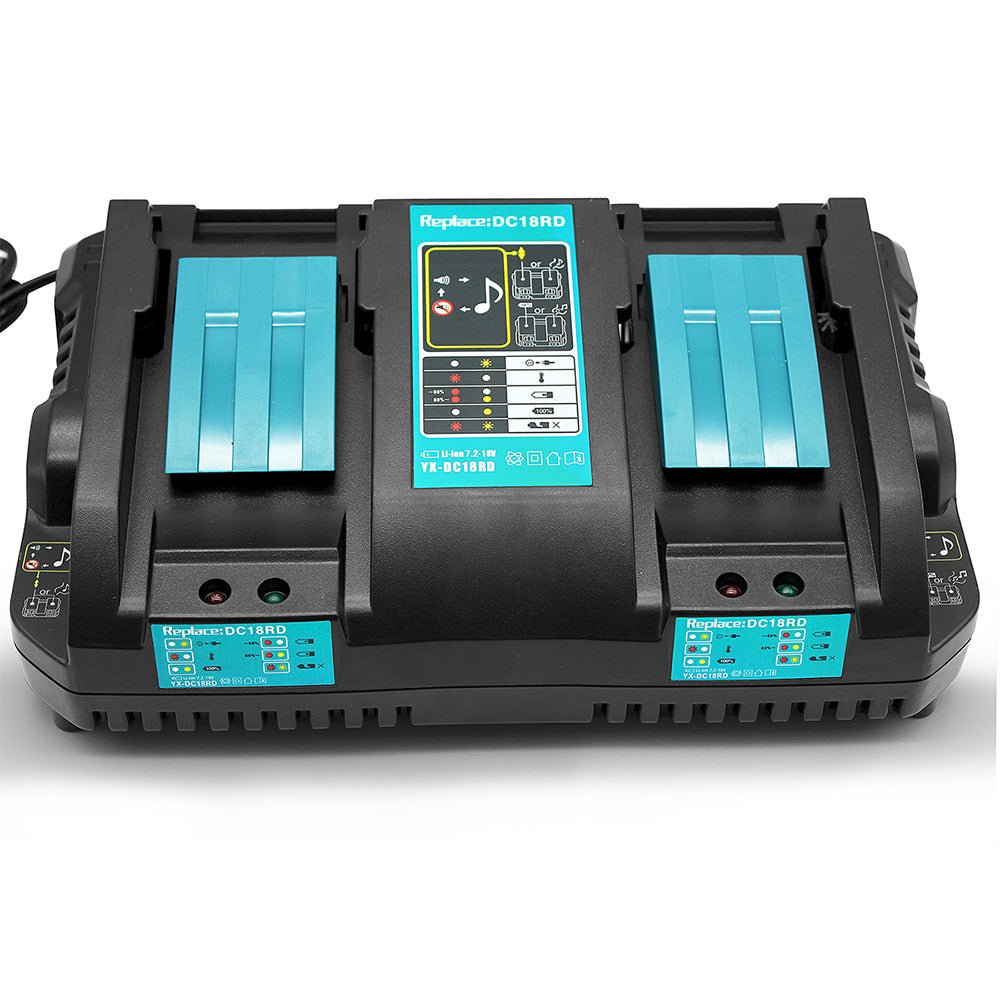 For Makita 18V DC18RD Rapid Charger | Dual Port Lithium-Ion Battery Charger