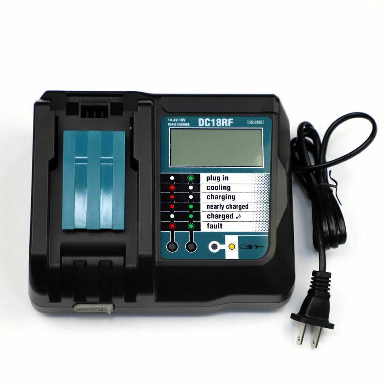 For Makita DC18RF/RC  Li-Ion Rapid Battery Charger | 14.4V-18V with Digital Display