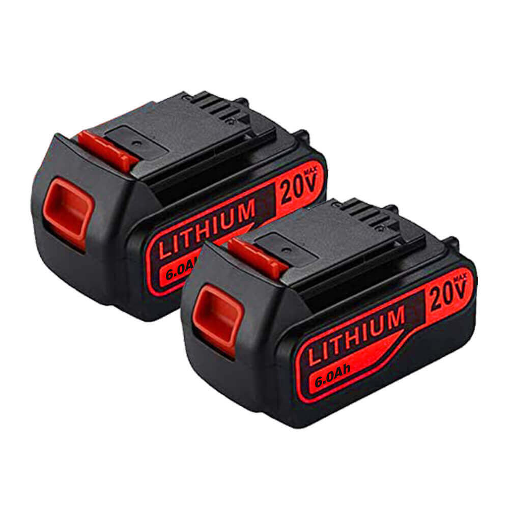 For Black and Decker 20V Battery 6Ah | LBXR20 Batteries 2 Pack