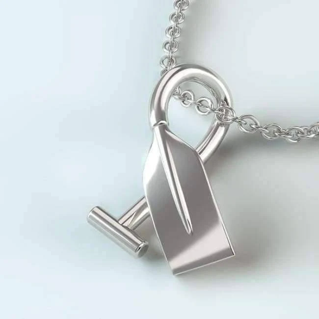 Canoe Bent Paddle Pendant