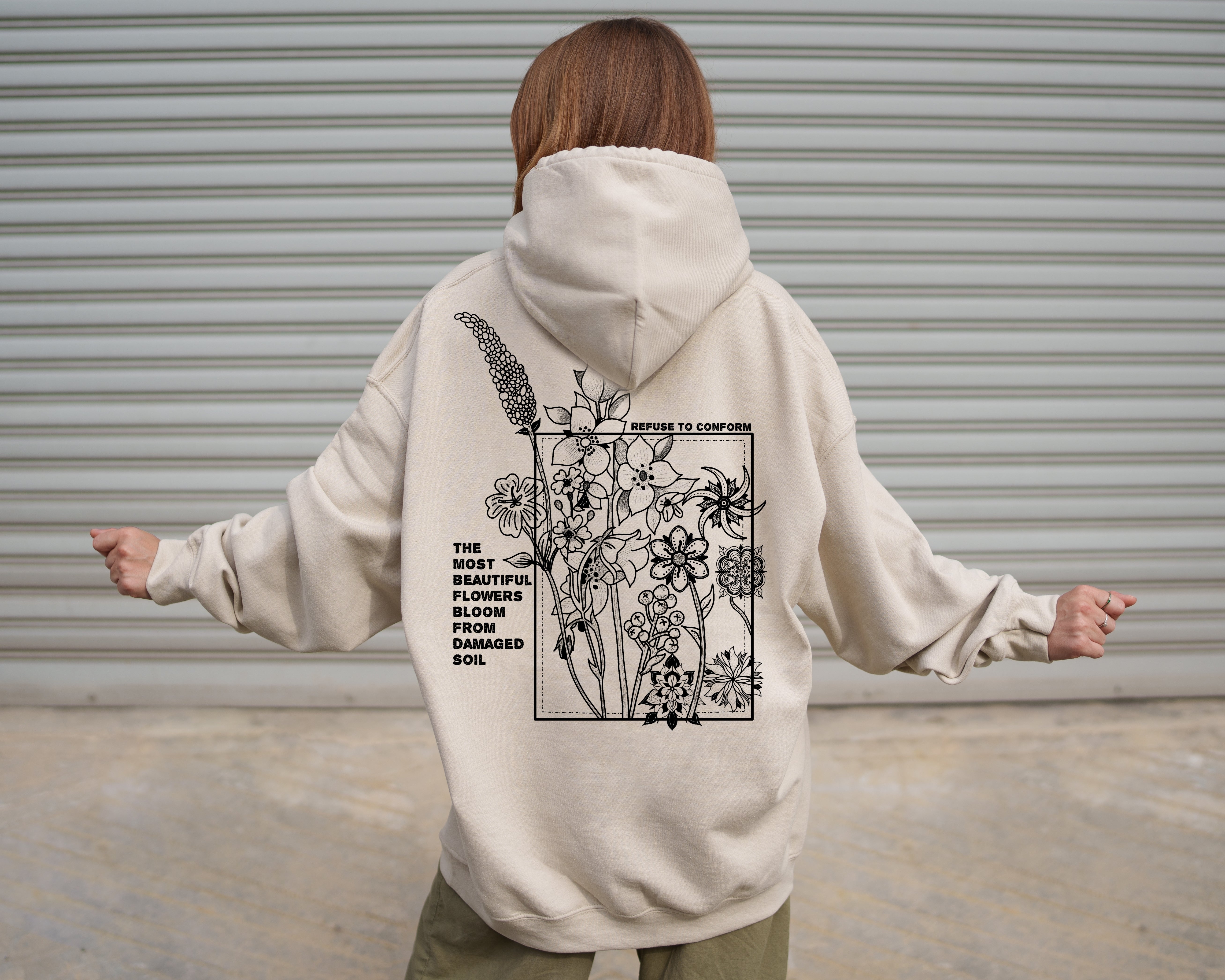 SAND FLOWERS ULTRA-HEAVY HOODIE