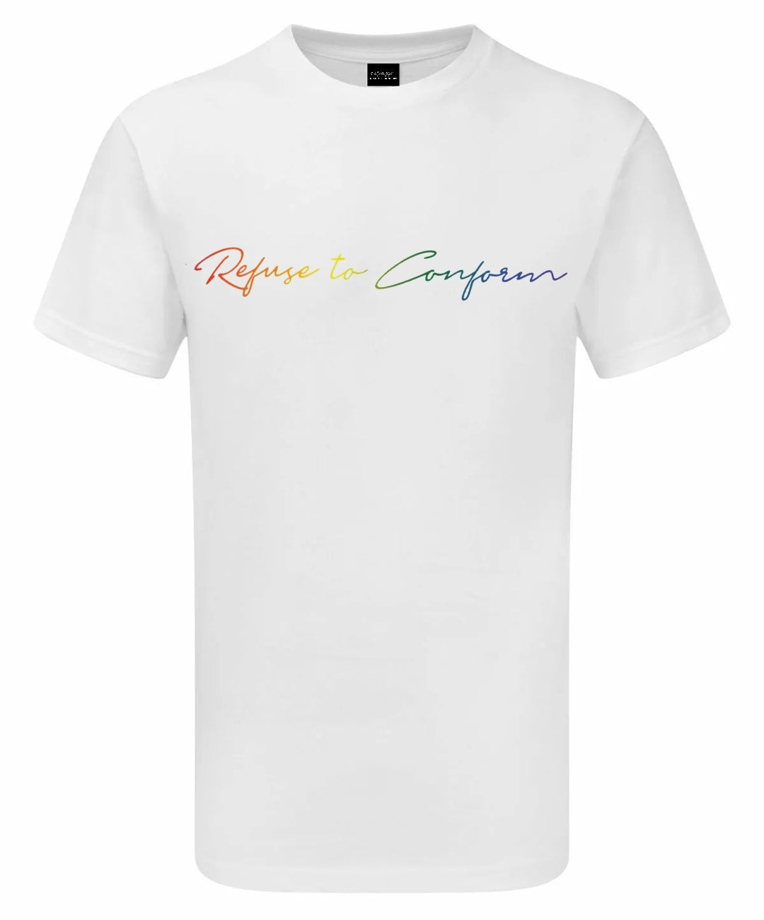 WHITE RAINBOW SIGNATURE TEE