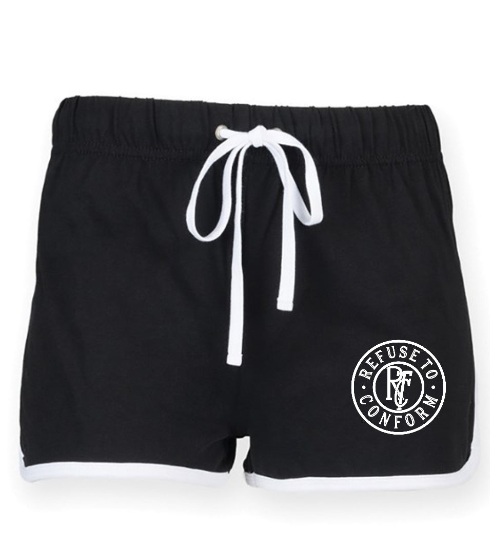 BLACK CIRCULAR SHORTS