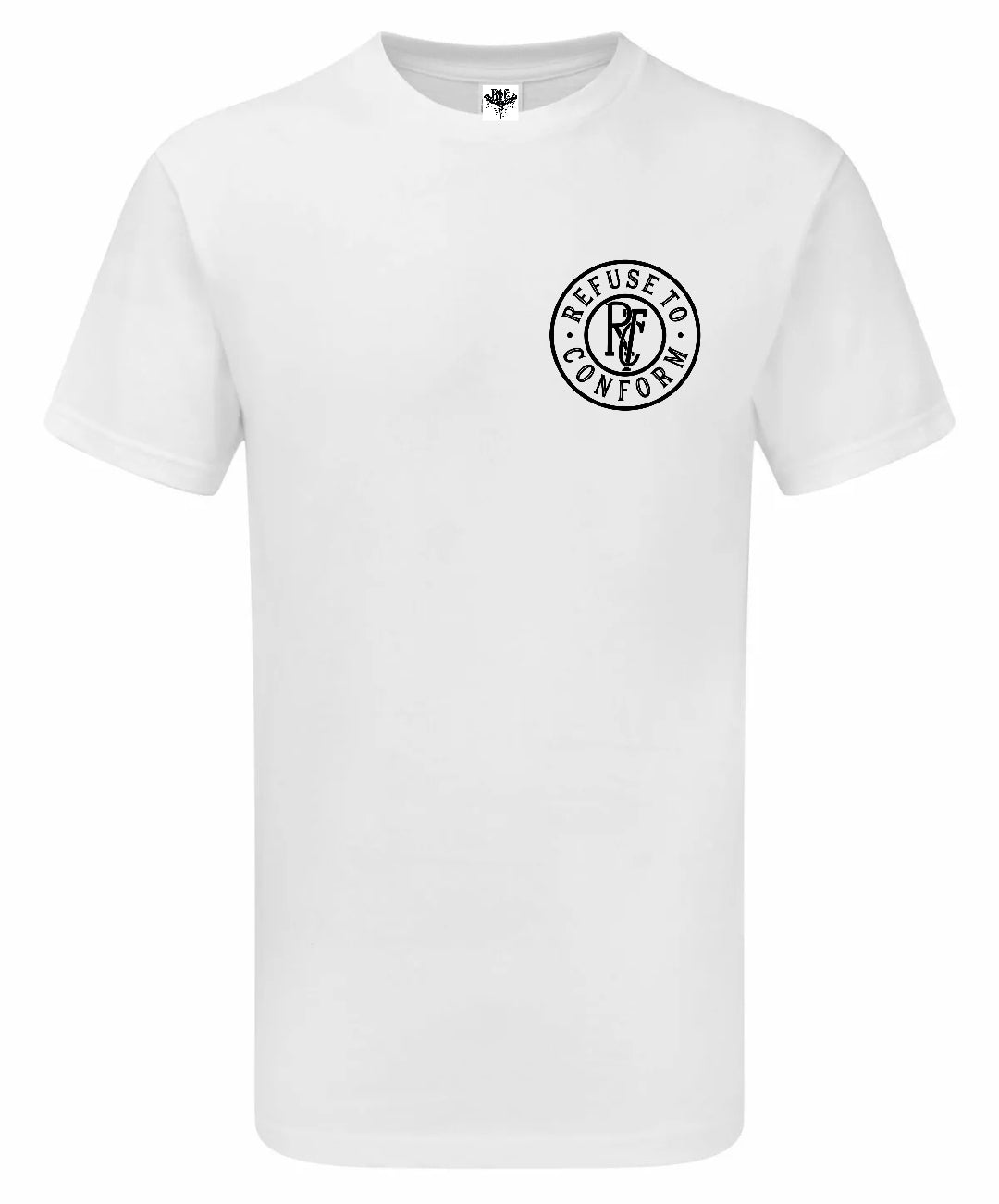 WHITE CIRCULAR LOGO TEE