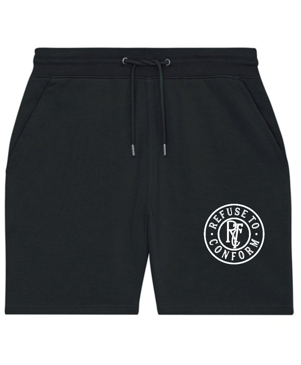 BLACK ULTRA-HEAVY CIRCULAR SHORTS