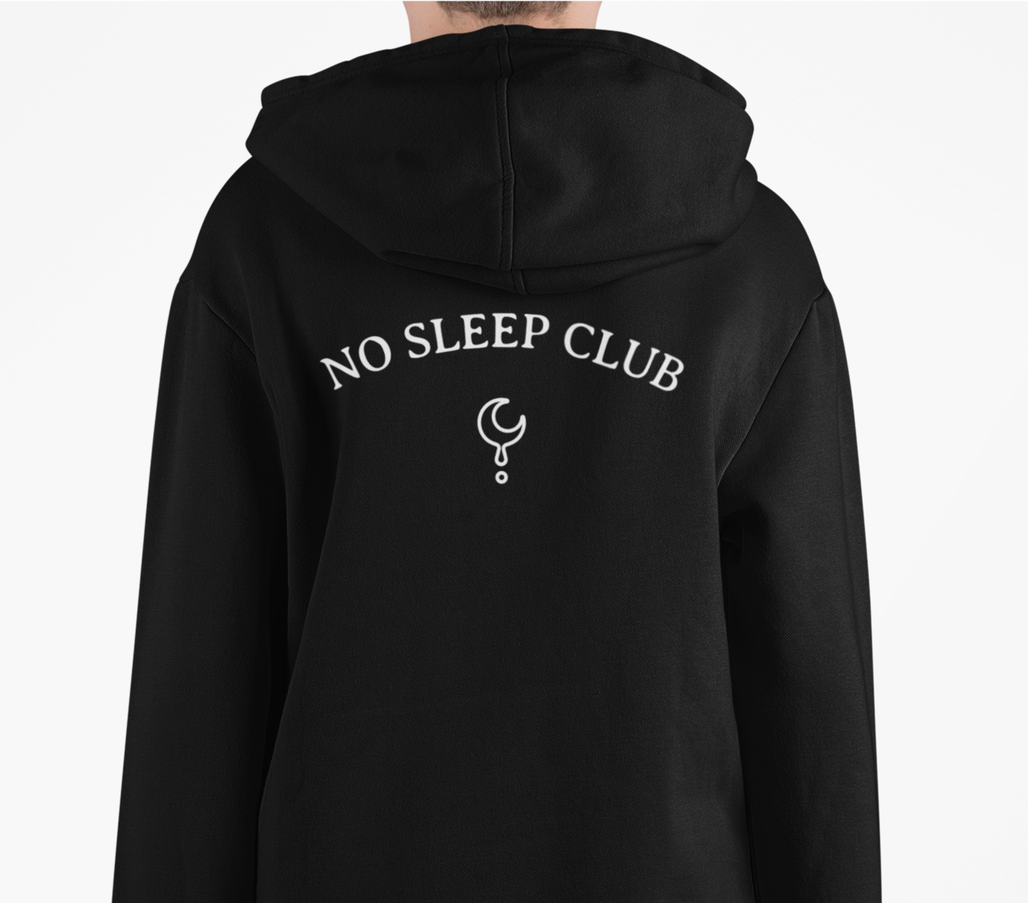 BLACK NO SLEEP CLUB ULTRA-HEAVY HOODIE