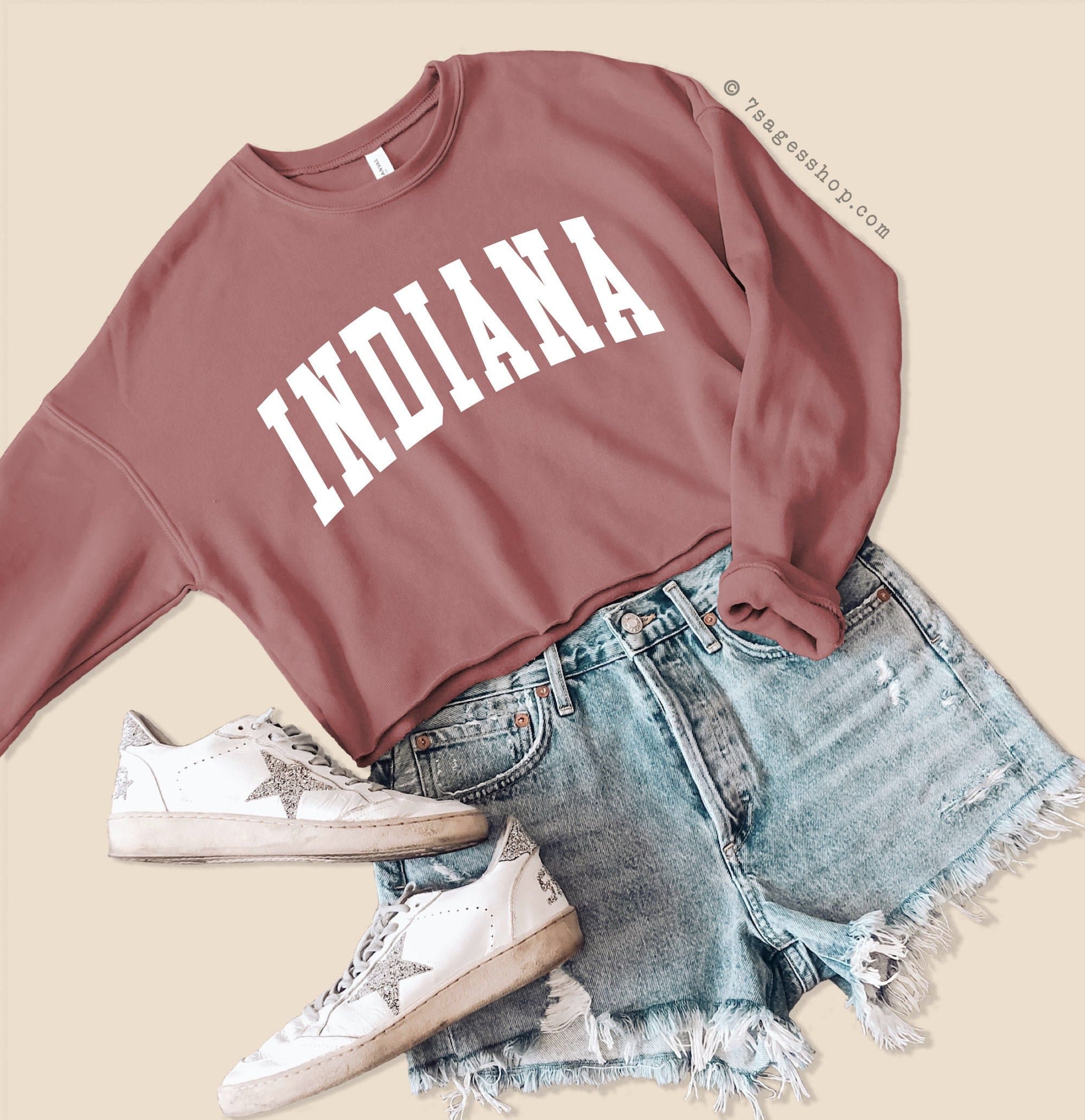 Indiana Cropped Sweatshirt