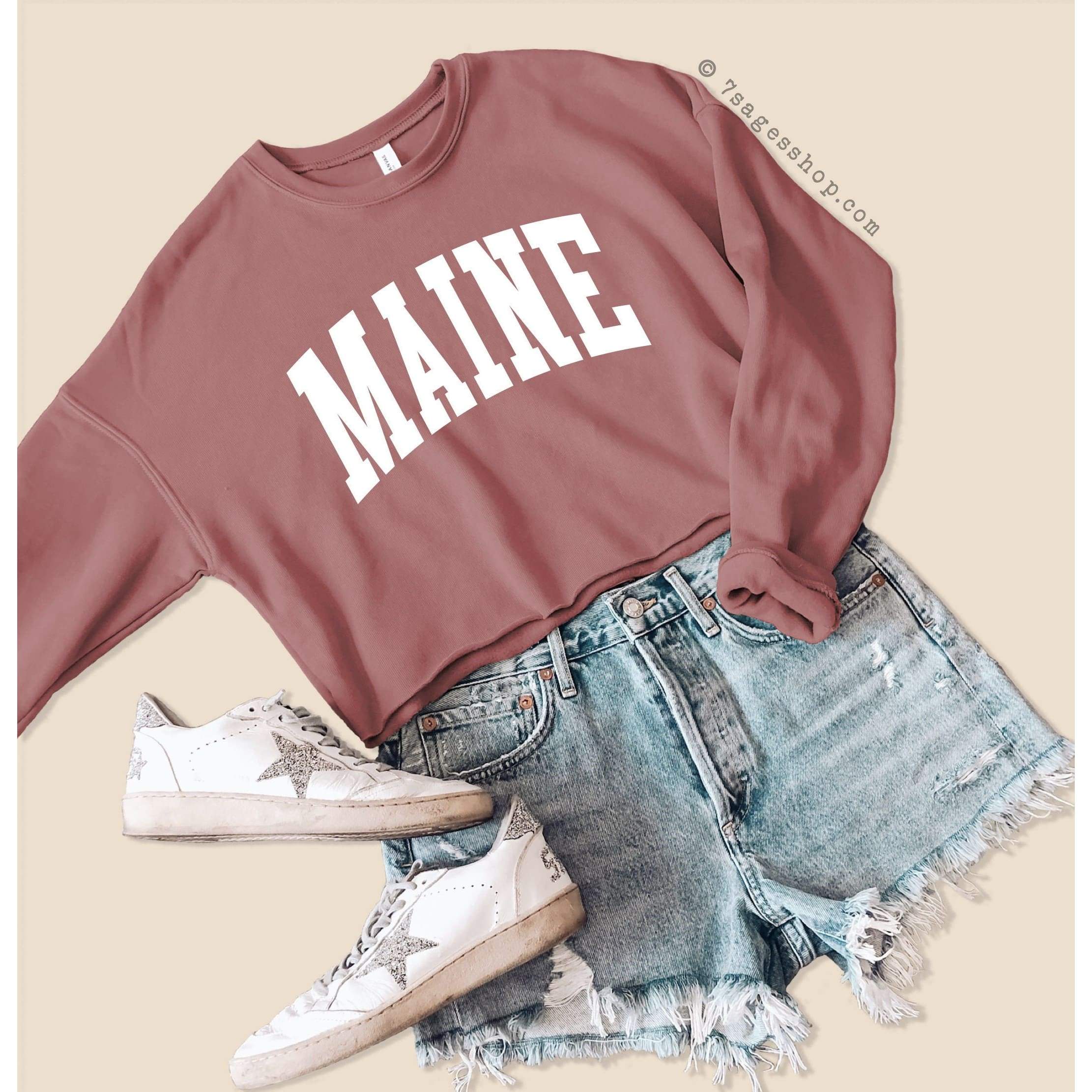 Maine Cropped Sweatshirt