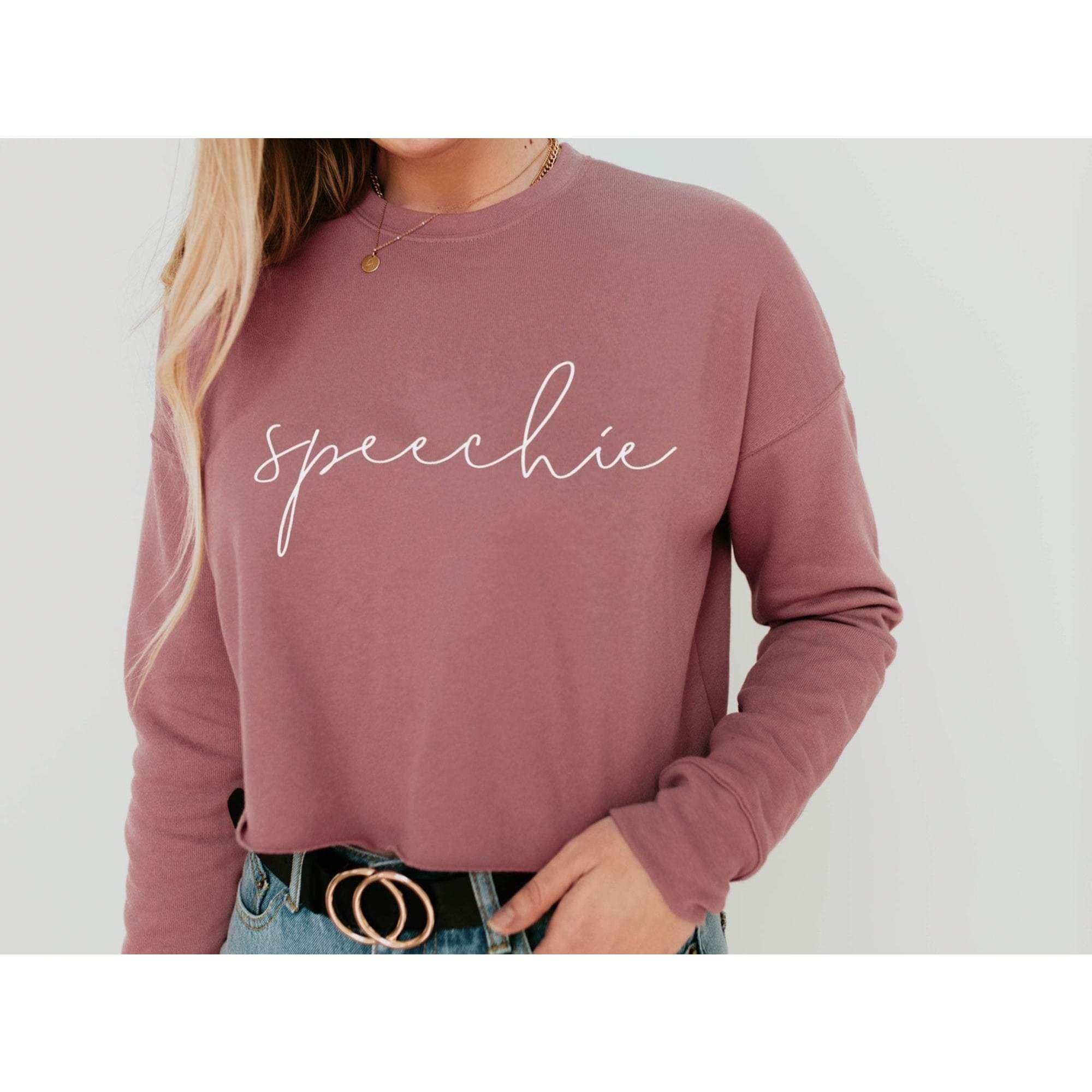 Speechie Cropped Sweatshirt