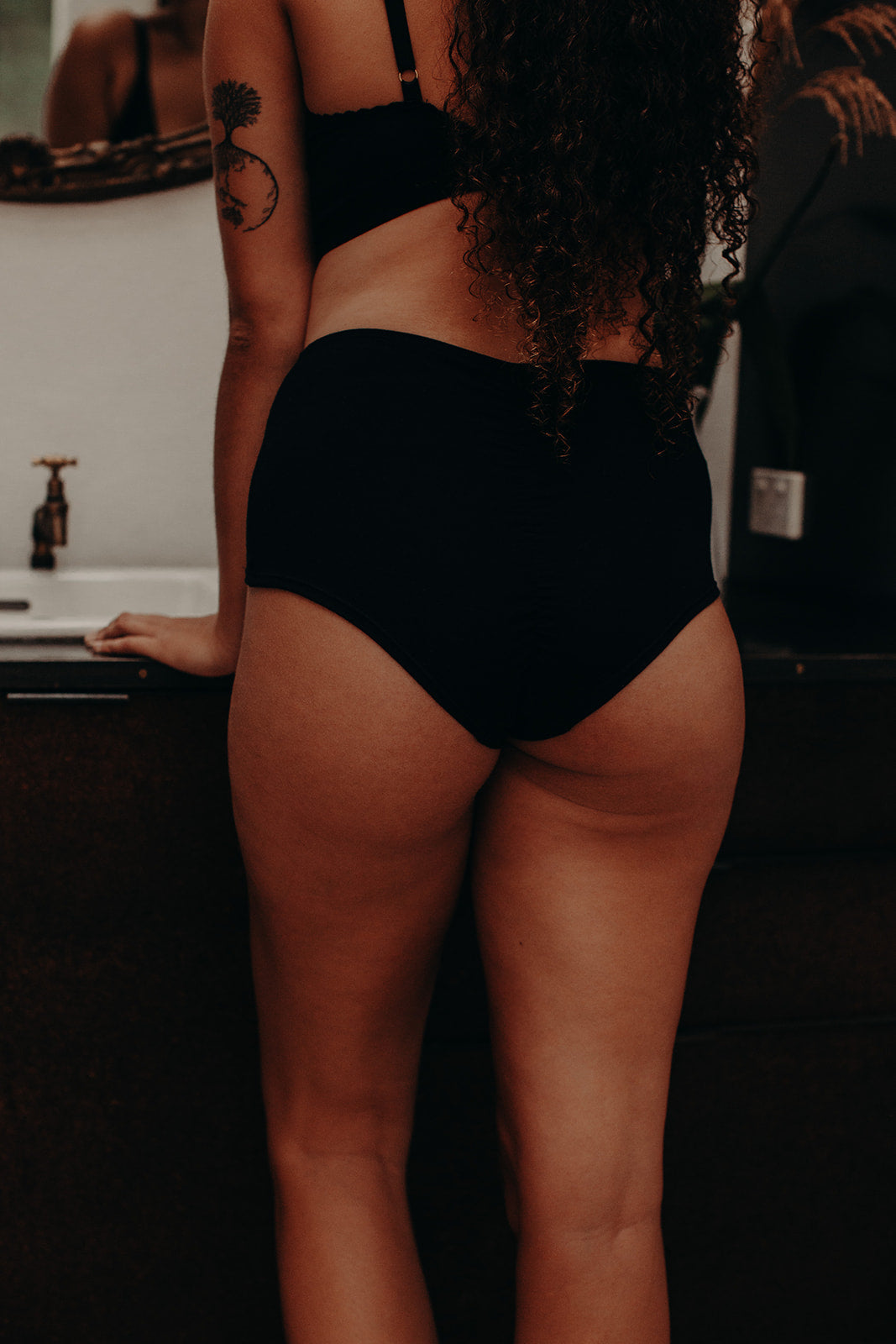 Suzette organic knickers in black