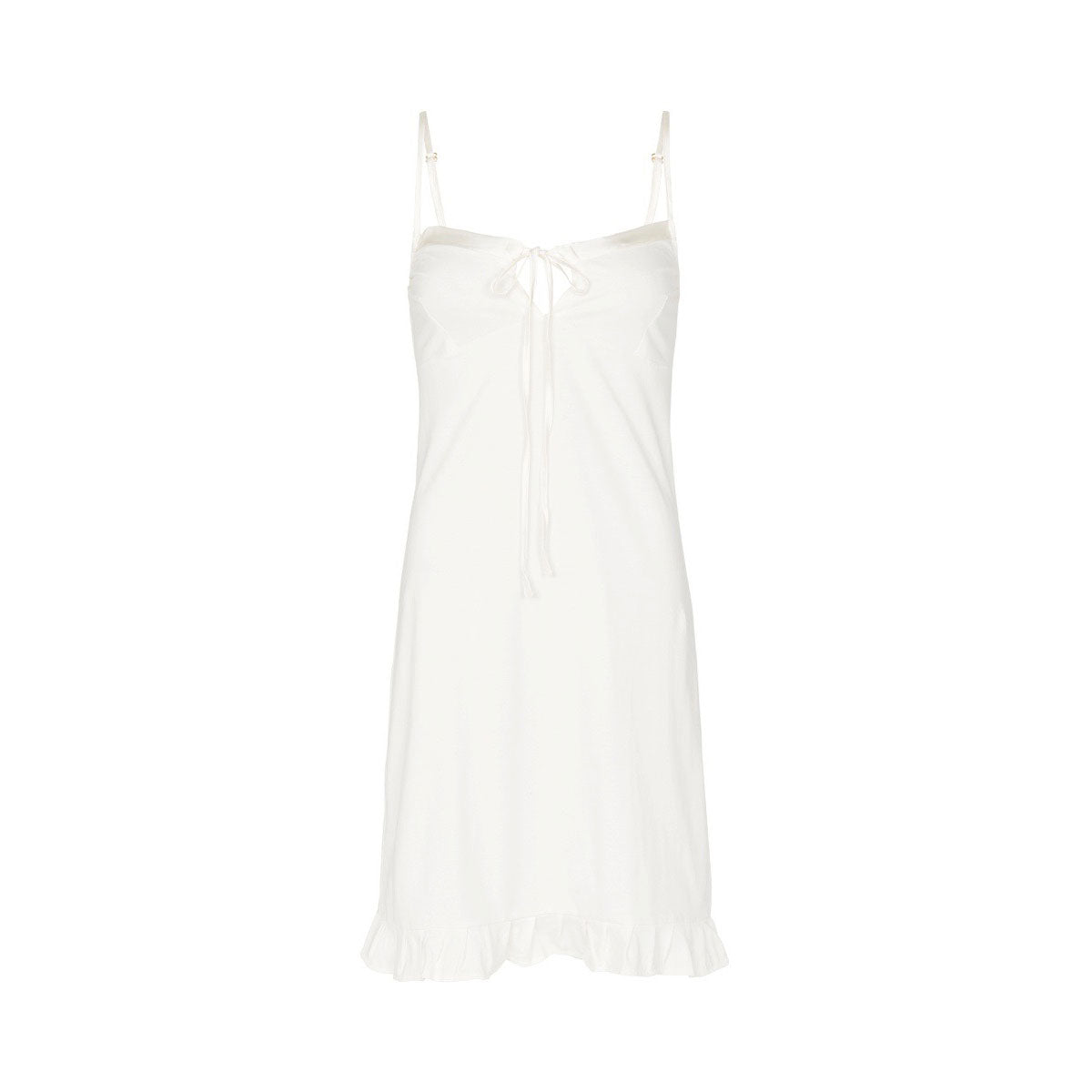 Marion organic slip with silk trim in natural (pre-order)
