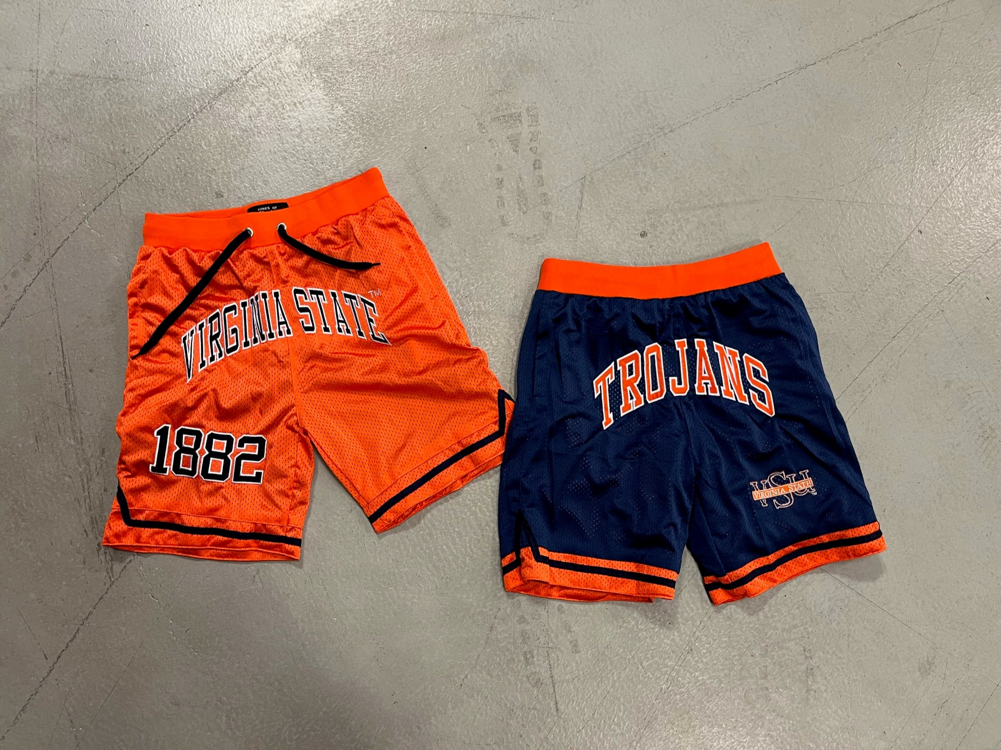 Reversible Virginia State Basketball Shorts (New Blue Navy)