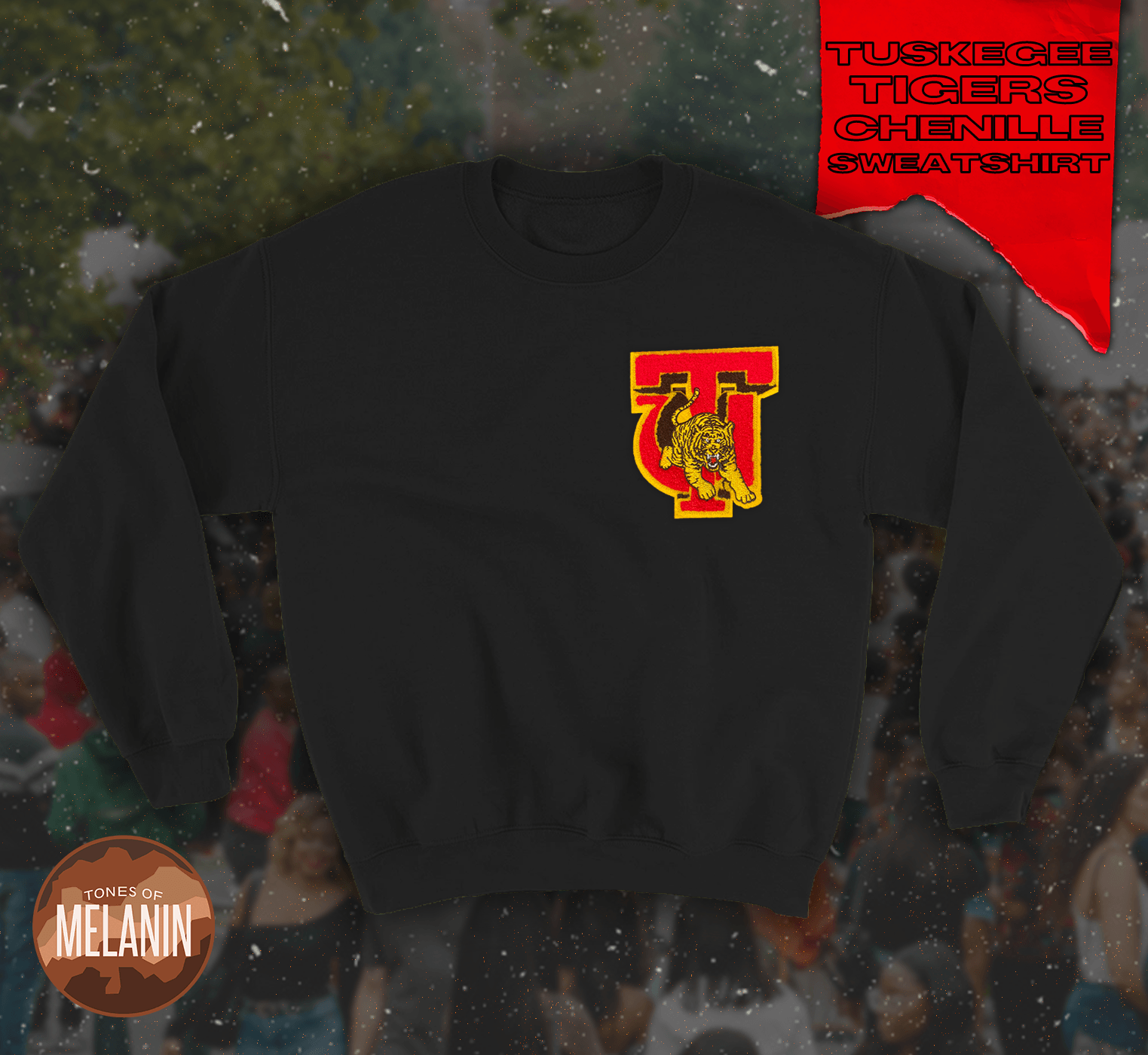 Black Tuskegee Chenille Sweatshirt