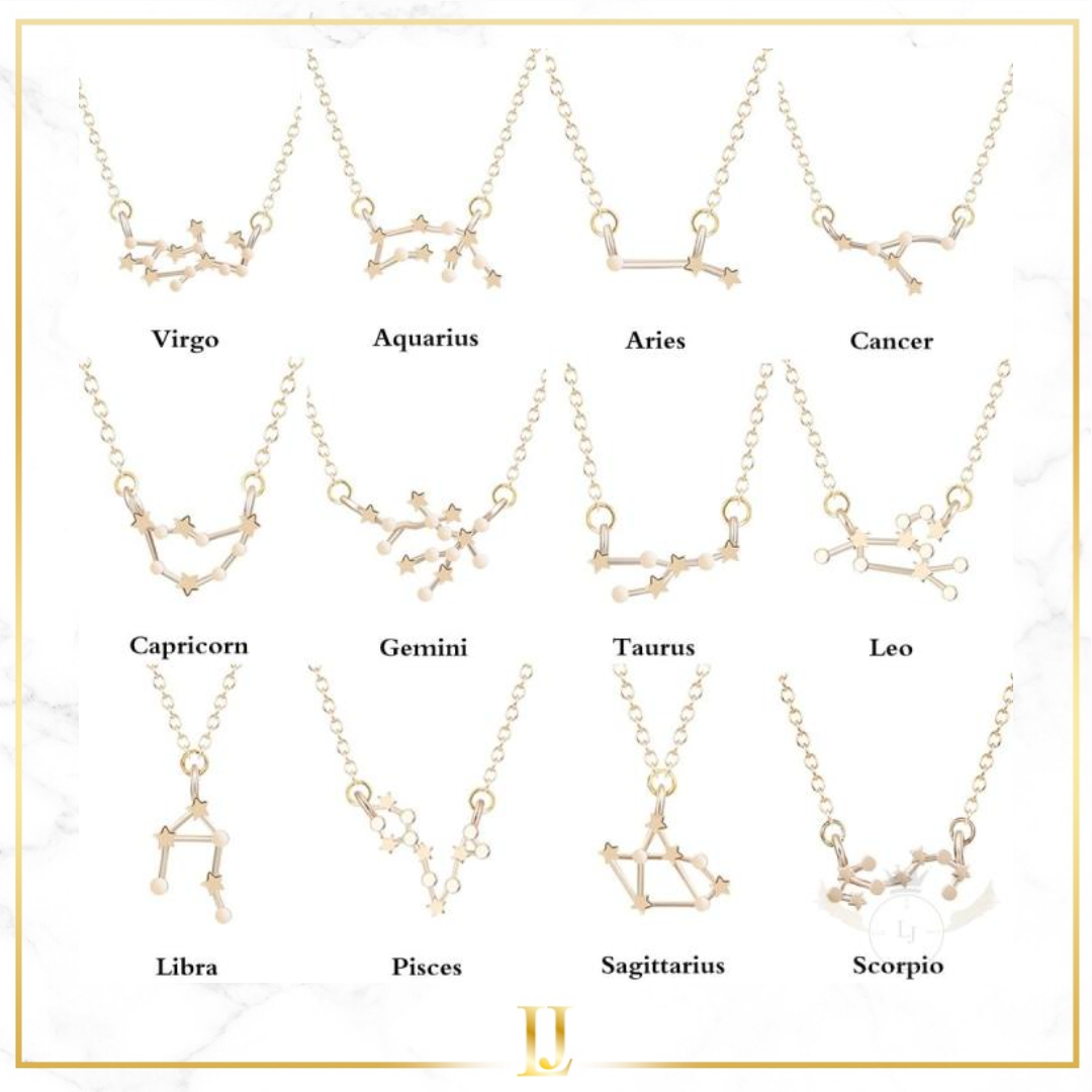 Zodiac Constellation Sign Necklace