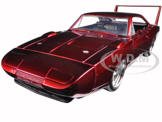 1969 Dodge Charger Daytona Red "Fast & Furious 7" (2015) Movie 1/24 Diecast Model Car by Jada