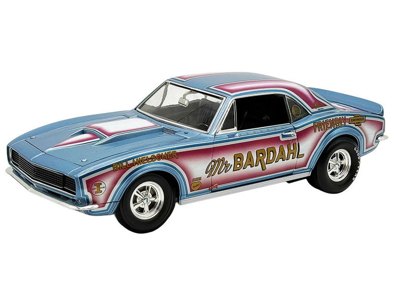 1967 Chevrolet Camaro "Mr. Bardahl Drag Car" Blue Metallic with Red and White Graphics Limited Edition to 312 pieces Worldwide 1/18 Diecast Model Car by ACME
