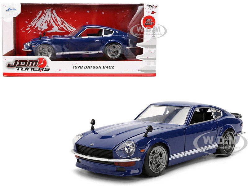 1972 Datsun 240Z Blue with White Stripes "JDM Tuners" Series 1/24 Diecast Model Car by Jada