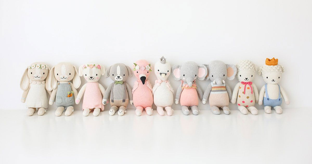 Hand-knit dolls