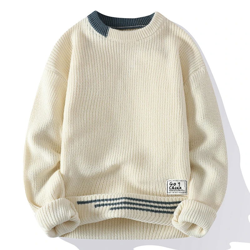 Mens Vintage Knitted Pullover Sweater