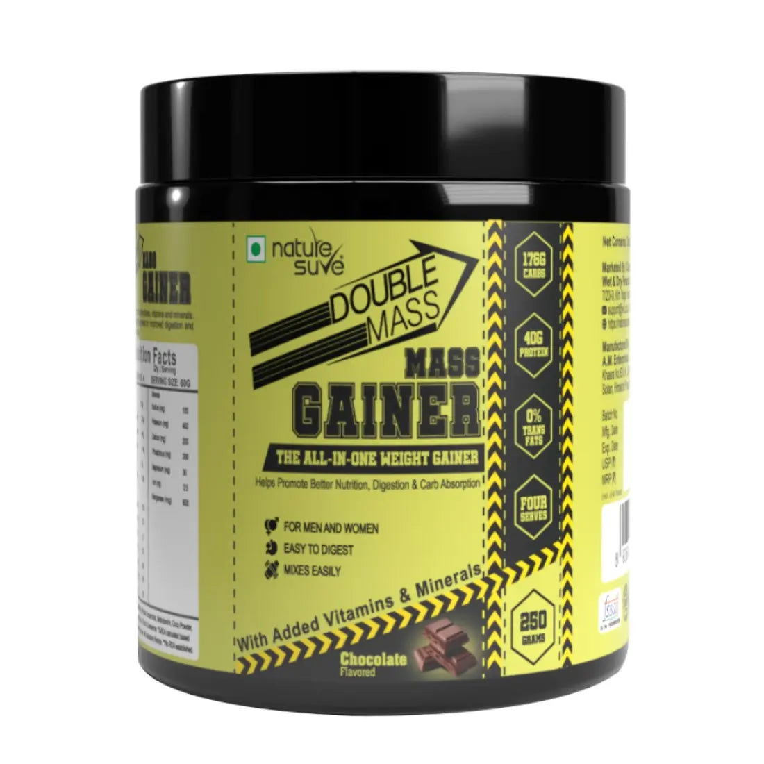 Nature Sure Double Mass Chocolate Flavored Mass Gainer Whey Protein