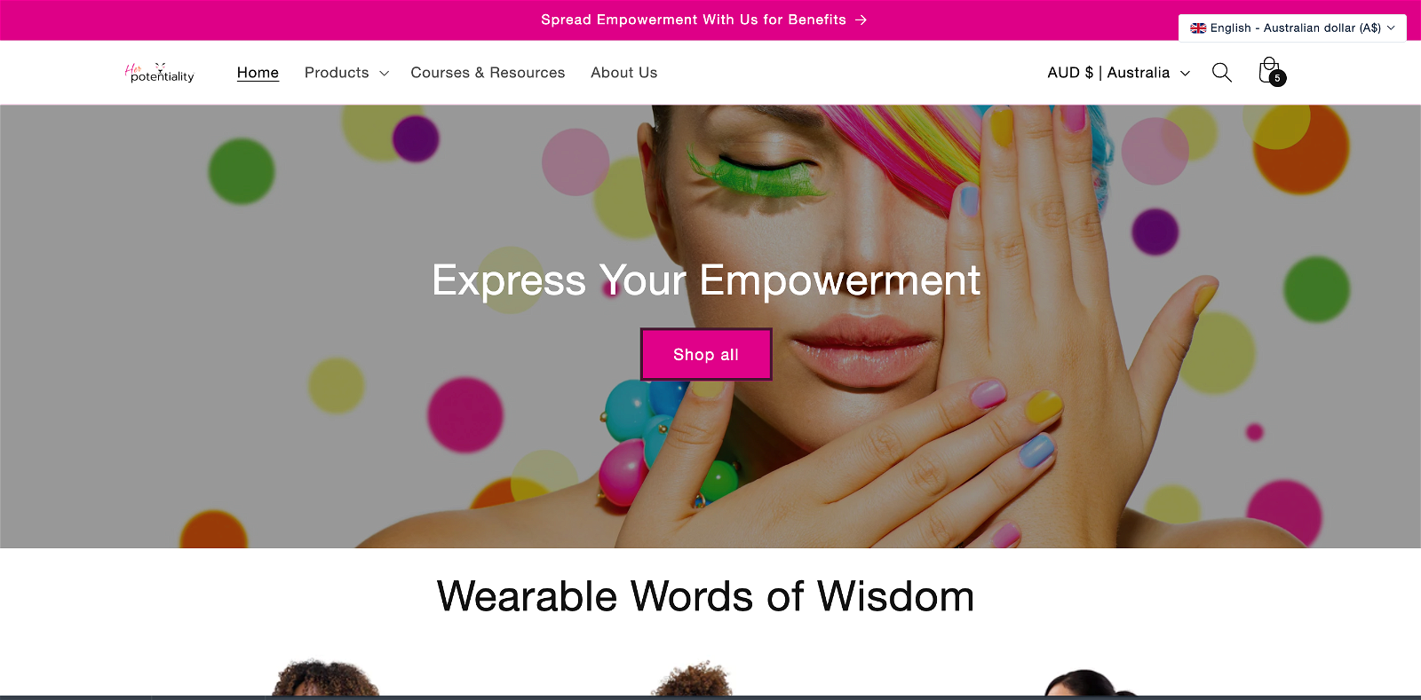 Empowering Women through Courses & 'Words on Things' Products