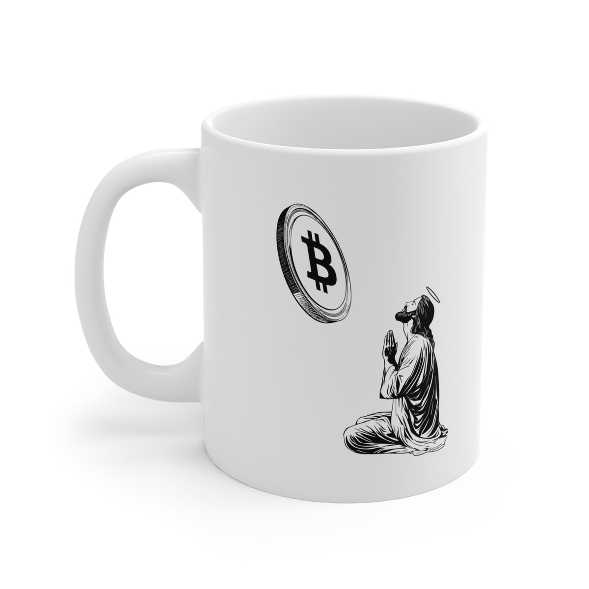 Bitcoin Jesus Mug 11oz (White)