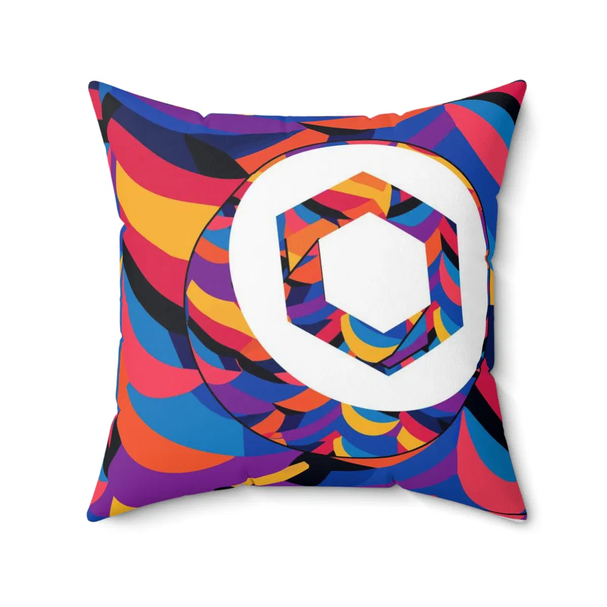 Chainlink Abstrak Spun Polyester Square Pillow