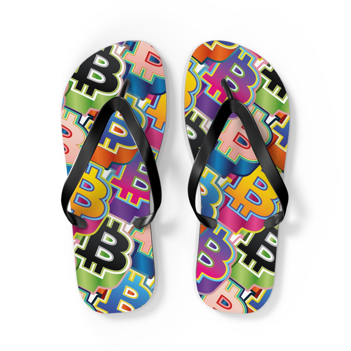 Bitcoin Pop Art Unisex Flip Flops